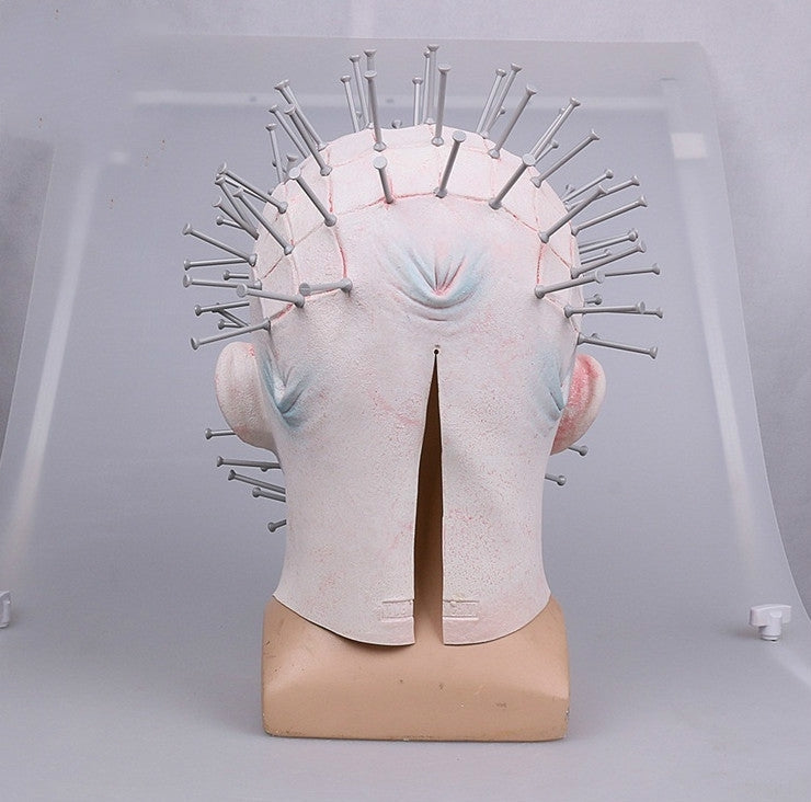 Cappello di Halloween Hellraiser Spaventoso Pinhead Maschere Smorfia Mostro Cosplay per adulti, Scary Pinhead Mask