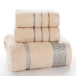 Set da bagno con asciugamani in cotone scozzese da 3 pezzi
