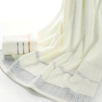 Set da bagno con asciugamani in cotone scozzese da 3 pezzi