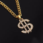 Catena per maglione con collana a forma di S hip-hop