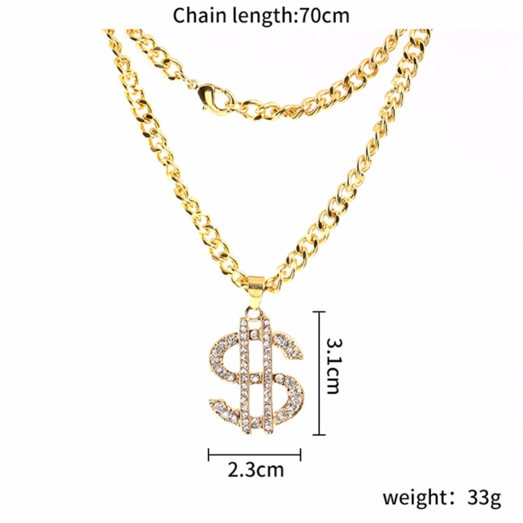 Catena per maglione con collana a forma di S hip-hop