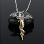 Collana con ciondolo spada drago gioielli luminosi Collana anime scura