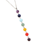 Collana con ciondolo perline in pietra naturale a 7 colori Collana da donna Yoga Reiki Guarigione Bilanciamento collane Gioielli con ciondoli