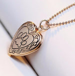 Gioielli con collana pendente con medaglione di memoria a forma di cuore fai-da-te