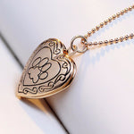 Gioielli con collana pendente con medaglione di memoria a forma di cuore fai-da-te