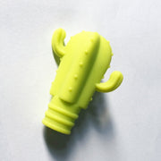 Tappo per bottiglia di vino in silicone Creative Cactus da 7 pezzi + set di pennarelli per bicchiere di vino, 7 in 1 Wine Bottle Stopper