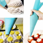 4 ugelli per sac à poche in silicone per glassa, crema, strumenti per decorare torte fai da te, Cream Pastry Bag(Blue), Cream Pastry Bag(White), Cream Pastry Bag(Pink), Cream Pastry Bag(Green)