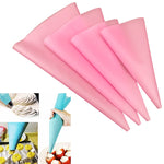 4 ugelli per sac à poche in silicone per glassa, crema, strumenti per decorare torte fai da te, Cream Pastry Bag(Blue), Cream Pastry Bag(White), Cream Pastry Bag(Pink), Cream Pastry Bag(Green)