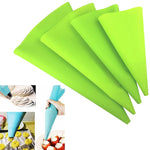 4 ugelli per sac à poche in silicone per glassa, crema, strumenti per decorare torte fai da te, Cream Pastry Bag(Blue), Cream Pastry Bag(White), Cream Pastry Bag(Pink), Cream Pastry Bag(Green)