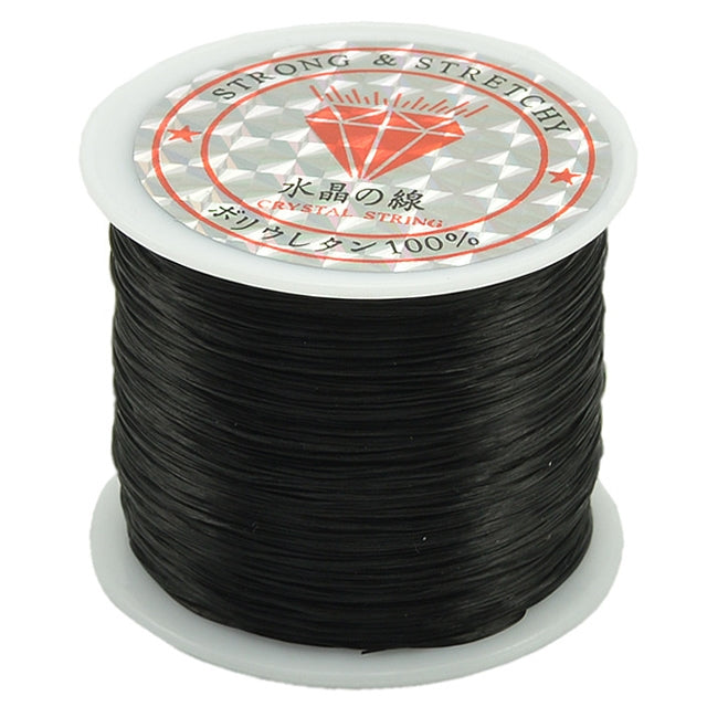 50 m/borsa 0.5mm Cavo elastico rotondo che borda il filo/stringa/corda elasticizzata per la creazione di gioielli con braccialetti della collana