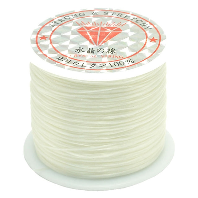 50 m/borsa 0.5mm Cavo elastico rotondo che borda il filo/stringa/corda elasticizzata per la creazione di gioielli con braccialetti della collana