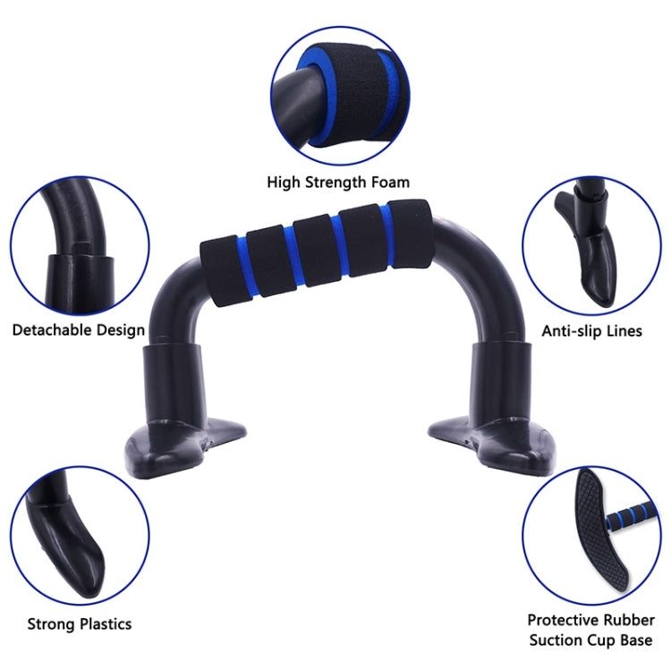 Supporto per flessioni a forma di H con manica in spugna per uso domestico, Red, Blue