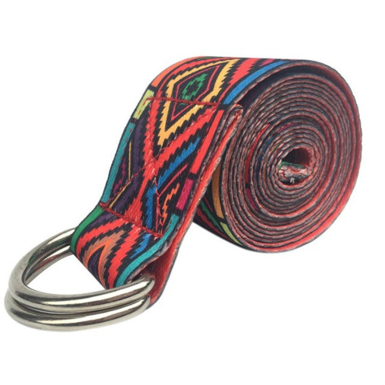 Fascia elastica per yoga con fascia elastica con motivo colorato, dimensioni: 185 x 3,8 cm