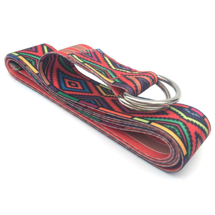 Fascia elastica per yoga con fascia elastica con motivo colorato, dimensioni: 185 x 3,8 cm