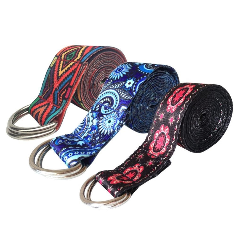 Fascia elastica per yoga con fascia elastica con motivo colorato, dimensioni: 185 x 3,8 cm
