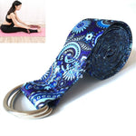 Fascia elastica per yoga con fascia elastica con motivo colorato, dimensioni: 185 x 3,8 cm