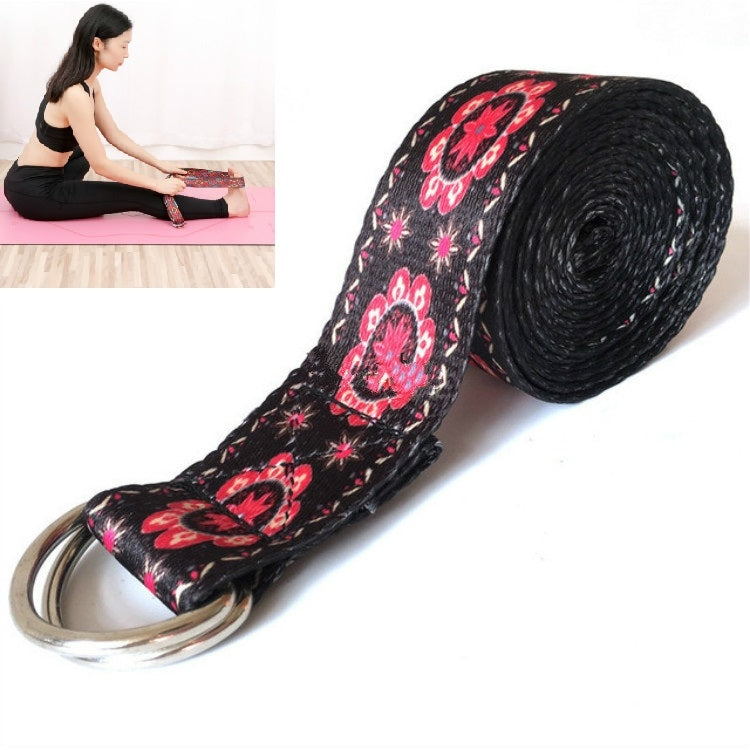 Fascia elastica per yoga con fascia elastica con motivo colorato, dimensioni: 185 x 3,8 cm