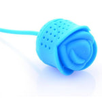 Infusore per tè in silicone rosa, colino per tè a foglie sfuse, filtro per infusore per spezie a base di erbe, strumenti per il tè, consegna casuale a colori, Rose Shape