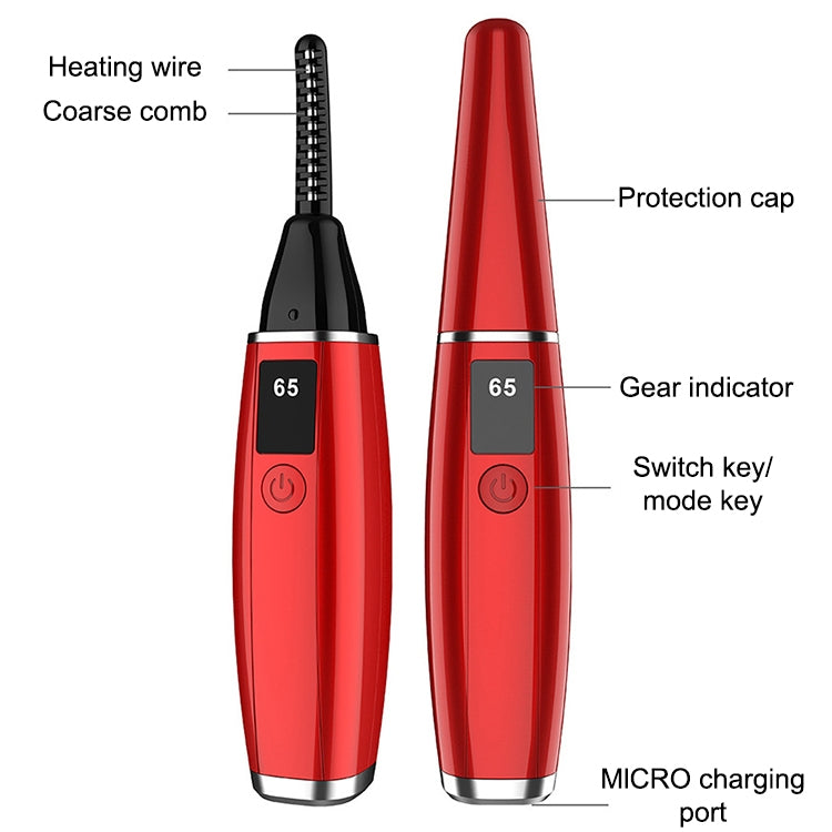 Strumento di bellezza per ricarica piegaciglia elettrico, 380mAh (Red), 380mAh (Black), 380mAh (White)
