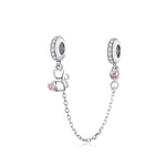 Accessori per bracciale fai da te con catena di sicurezza per gatti in argento S925