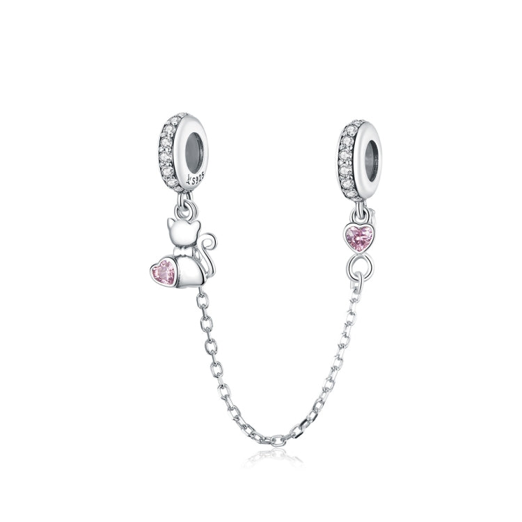 Accessori per bracciale fai da te con catena di sicurezza per gatti in argento S925