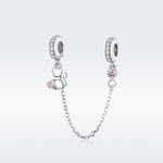 Accessori per bracciale fai da te con catena di sicurezza per gatti in argento S925