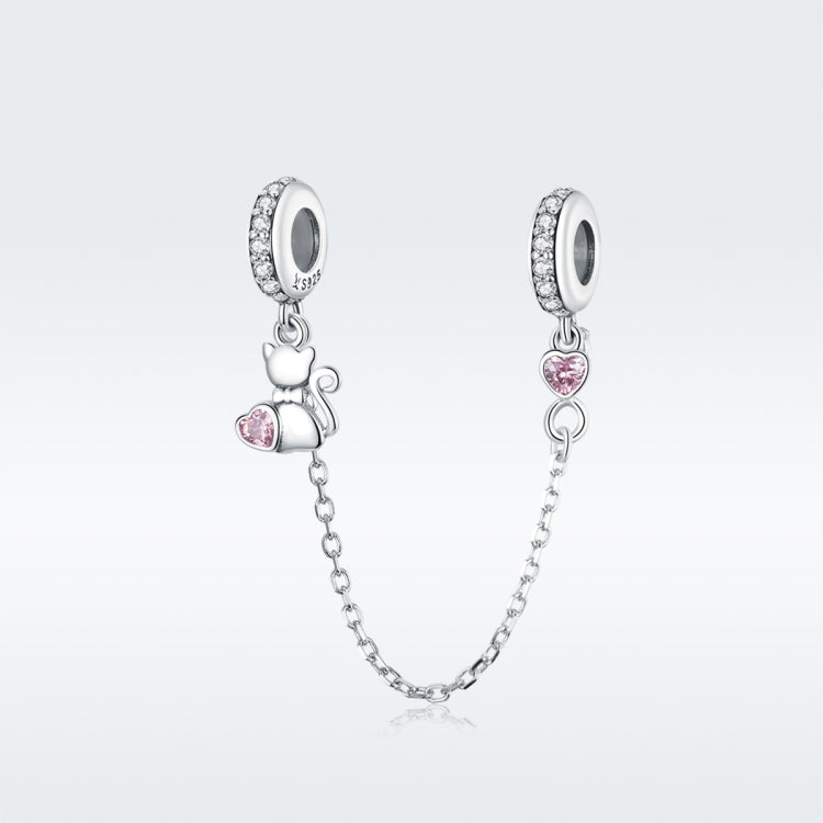 Accessori per bracciale fai da te con catena di sicurezza per gatti in argento S925