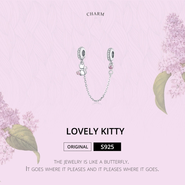 Accessori per bracciale fai da te con catena di sicurezza per gatti in argento S925