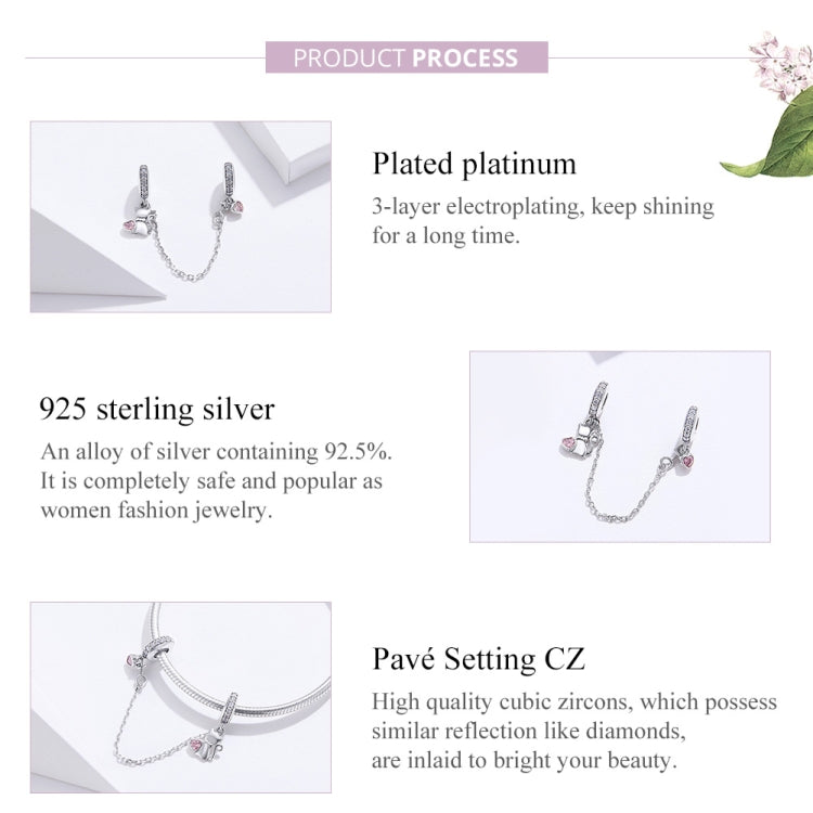 Accessori per bracciale fai da te con catena di sicurezza per gatti in argento S925