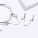 Accessori per bracciale fai da te con catena di sicurezza per gatti in argento S925