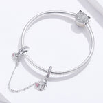 Accessori per bracciale fai da te con catena di sicurezza per gatti in argento S925