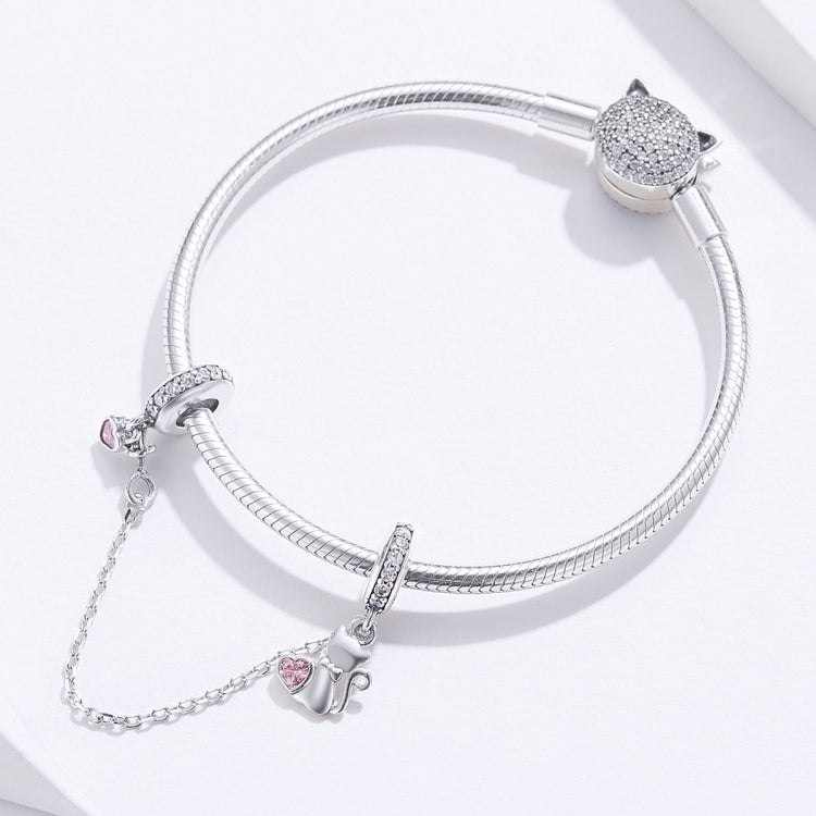 Accessori per bracciale fai da te con catena di sicurezza per gatti in argento S925
