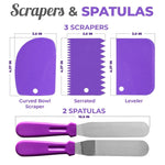 Set di piatti girevoli per torta 106 in 1 in acciaio inossidabile per decorare la bocca, strumento per decorare torte, 106 PCS/Set Purple, 106 PCS/Set Blue