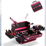 Scatola per trucco professionale Cassetta degli attrezzi per manicure per salone di bellezza, Red, Black, Pink, Magic Red, Coral Powder, Elegant Black, Noble Powder, Silver, Oversized Black, Oversized Pink