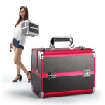 Scatola per trucco professionale Cassetta degli attrezzi per manicure per salone di bellezza, Red, Black, Pink, Magic Red, Coral Powder, Elegant Black, Noble Powder, Silver, Oversized Black, Oversized Pink