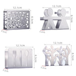 Porta asciugamani di carta Nolder per tovaglioli per hotel da ristorante da 2 pezzi Porta asciugamani quadrato in acciaio inossidabile, Tableware (Sanding), Grilles (Sanding), Grilles (Bright Light), Plant (Sanding), Lovers (Sanding)