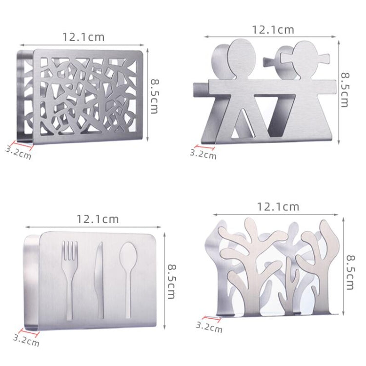 Porta asciugamani di carta Nolder per tovaglioli per hotel da ristorante da 2 pezzi Porta asciugamani quadrato in acciaio inossidabile, Tableware (Sanding), Grilles (Sanding), Grilles (Bright Light), Plant (Sanding), Lovers (Sanding)