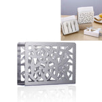 Porta asciugamani di carta Nolder per tovaglioli per hotel da ristorante da 2 pezzi Porta asciugamani quadrato in acciaio inossidabile, Tableware (Sanding), Grilles (Sanding), Grilles (Bright Light), Plant (Sanding), Lovers (Sanding)