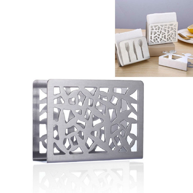 Porta asciugamani di carta Nolder per tovaglioli per hotel da ristorante da 2 pezzi Porta asciugamani quadrato in acciaio inossidabile, Tableware (Sanding), Grilles (Sanding), Grilles (Bright Light), Plant (Sanding), Lovers (Sanding)