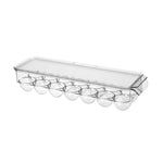 Scomparto portaoggetti per frigorifero da cucina con coperchio portauova, 12 Grid, 14 Grid, 21 Grid
