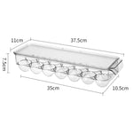 Scomparto portaoggetti per frigorifero da cucina con coperchio portauova, 12 Grid, 14 Grid, 21 Grid