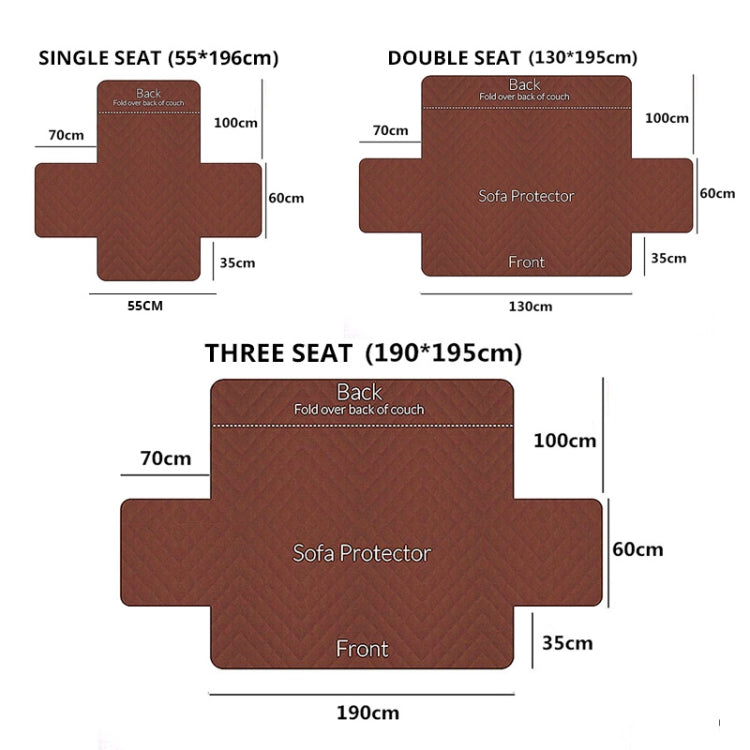 Copridivano reversibile lavabile in lavatrice Tappetino protettivo antiscivolo per divano reclinabile per cani e gatti, 55x196cm, 130x196cm, 190x196cm