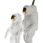 Vaso in ceramica con fiori secchi modello astronauta in ceramica per strumento decorativo da tavolo, Walking, Walk, Salute
