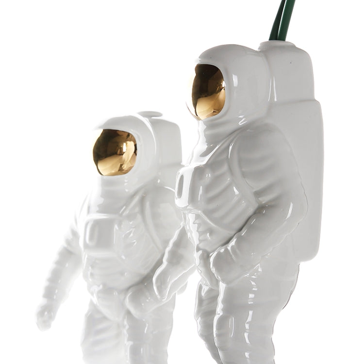 Vaso in ceramica con fiori secchi modello astronauta in ceramica per strumento decorativo da tavolo, Walking, Walk, Salute