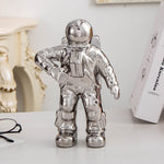 Vaso in ceramica con fiori secchi modello astronauta in ceramica per strumento decorativo da tavolo, Walking, Walk, Salute