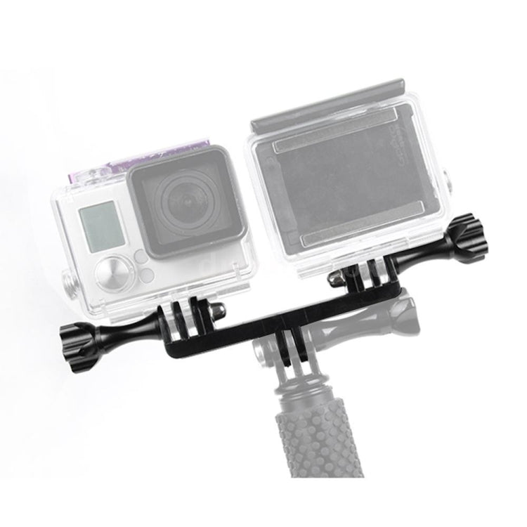 Staffa doppia con adattatore per montaggio a vite GoPro