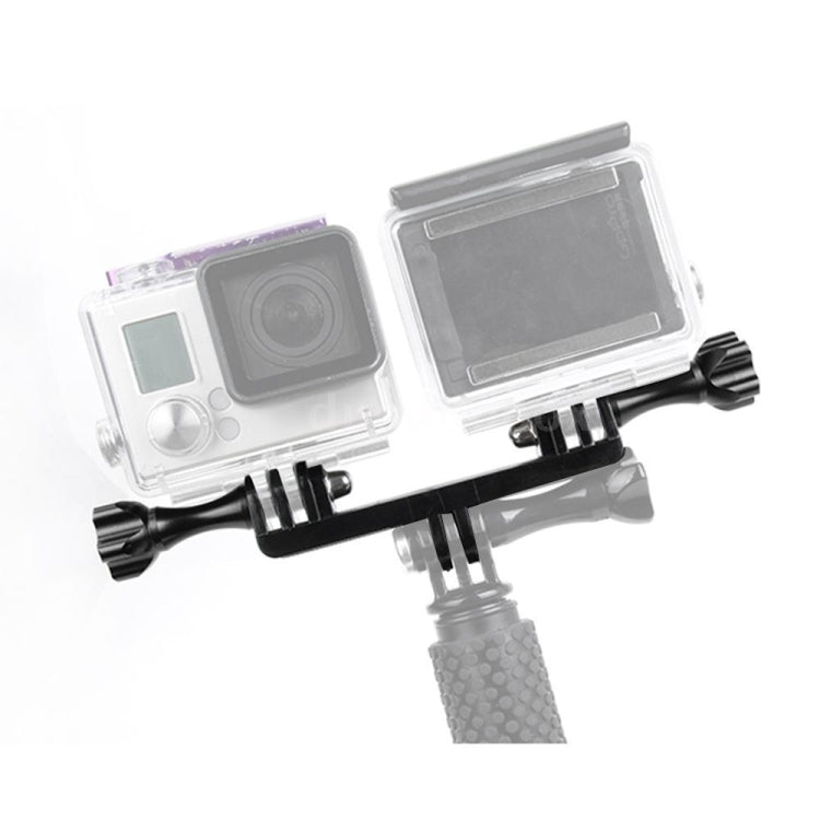 Staffa doppia con adattatore per montaggio a vite GoPro