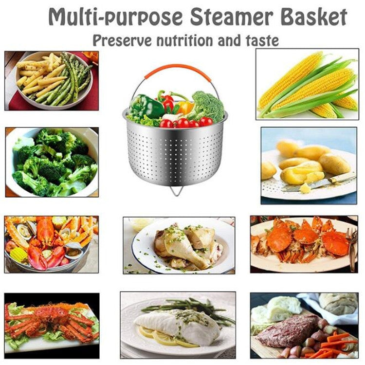 Accessori per fornelli da cucina per pentola a pressione con manico in silicone plug-in in acciaio inossidabile, 3 Quarts, 6 Quarts, 8 Quarts