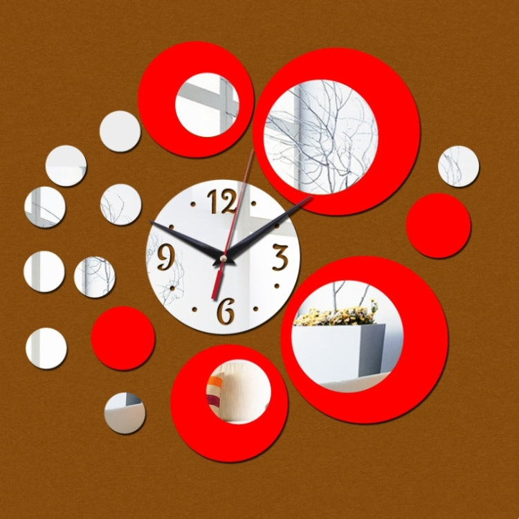 Orologio da parete adesivo da parete con specchio digitale acrilico, orologio decorativo stereo 3D da 2 pezzi