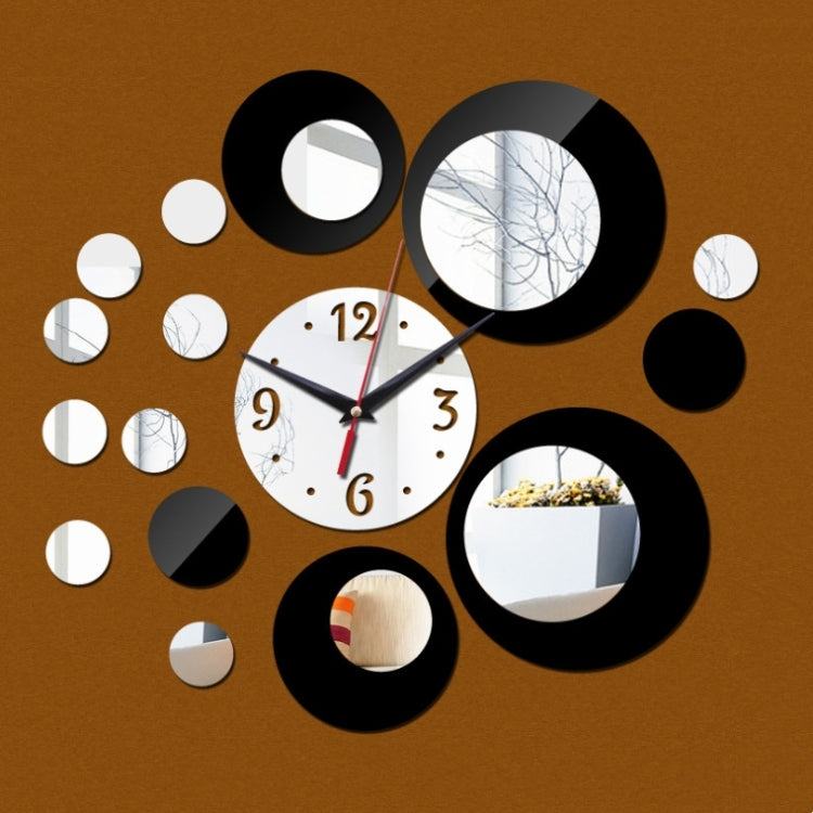 Orologio da parete adesivo da parete con specchio digitale acrilico, orologio decorativo stereo 3D da 2 pezzi